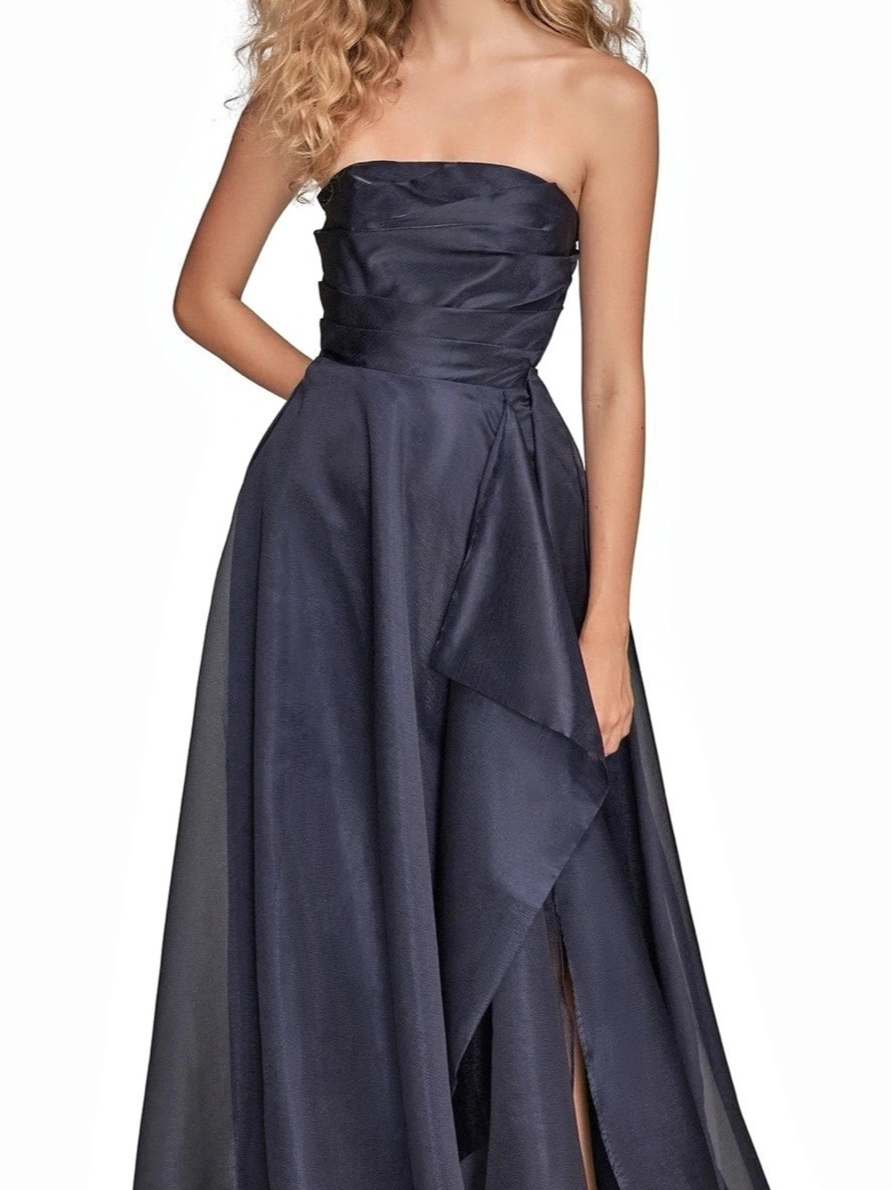 Strapless Maxi Dress in Blue Like New